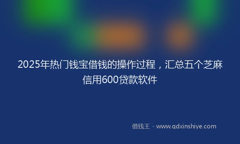 2025年热门钱宝借钱的操作过程，汇总五个芝麻信用600贷款软件