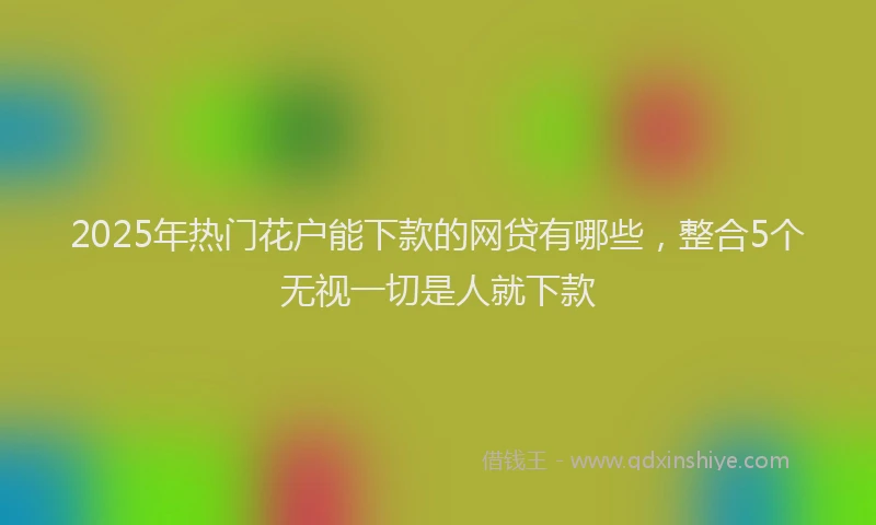 2025年热门花户能下款的网贷有哪些，整合5个无视一切是人就下款