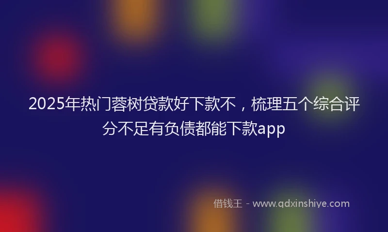 2025年热门蓉树贷款好下款不，梳理五个综合评分不足有负债都能下款app