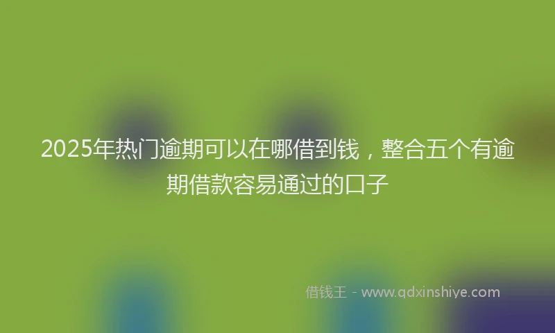 2025年热门逾期可以在哪借到钱,整合五个有逾期借款容易通过的口子