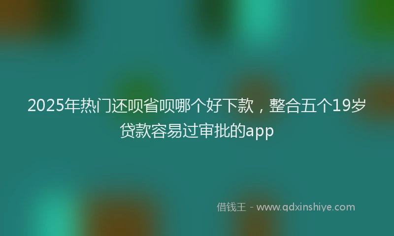 2025年热门还呗省呗哪个好下款，整合五个19岁贷款容易过审批的app