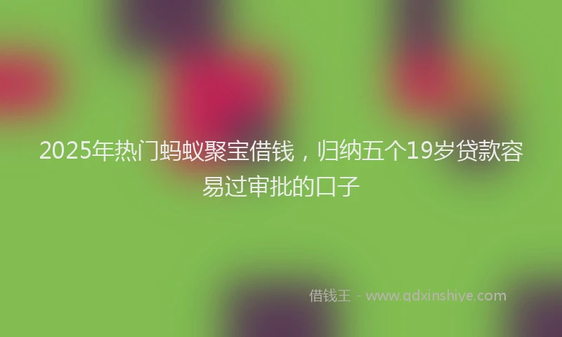 2025年热门蚂蚁聚宝借钱，归纳五个19岁贷款容易过审批的口子