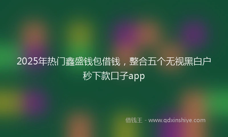 2025年热门鑫盛钱包借钱,整合五个无视黑白户秒下款口子app