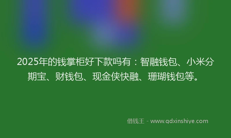 2025年的钱掌柜好下款吗有：智融钱包、小米分期宝、财钱包、现金侠快融、珊瑚钱包等。
