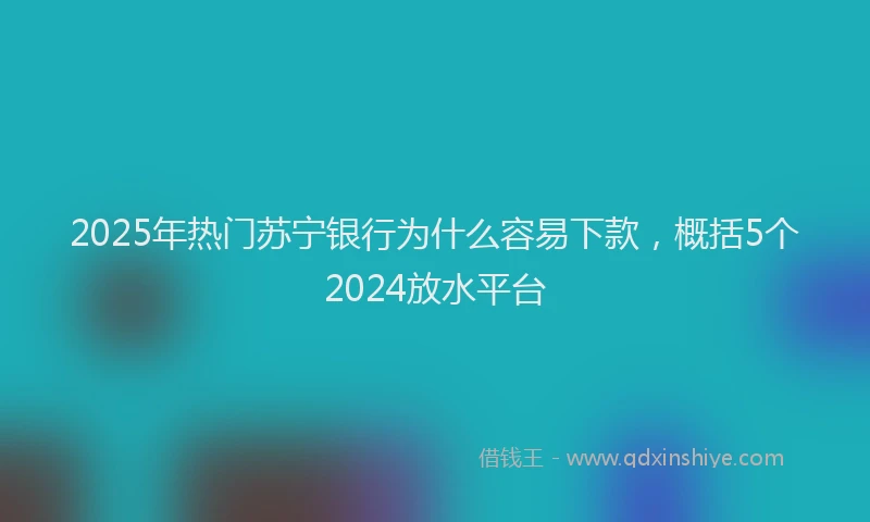 2025年热门苏宁银行为什么容易下款，概括5个2024放水平台