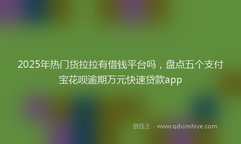 2025年热门货拉拉有借钱平台吗，盘点五个支付宝花呗逾期万元快速贷款app
