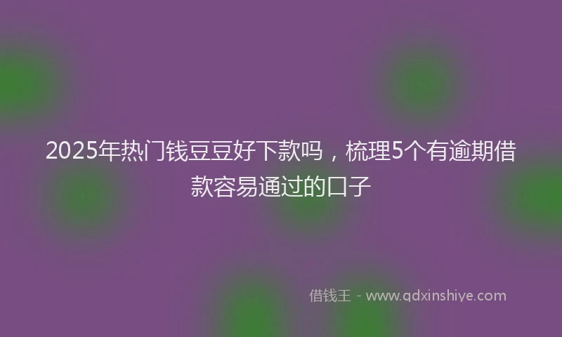 2025年热门钱豆豆好下款吗，梳理5个有逾期借款容易通过的口子