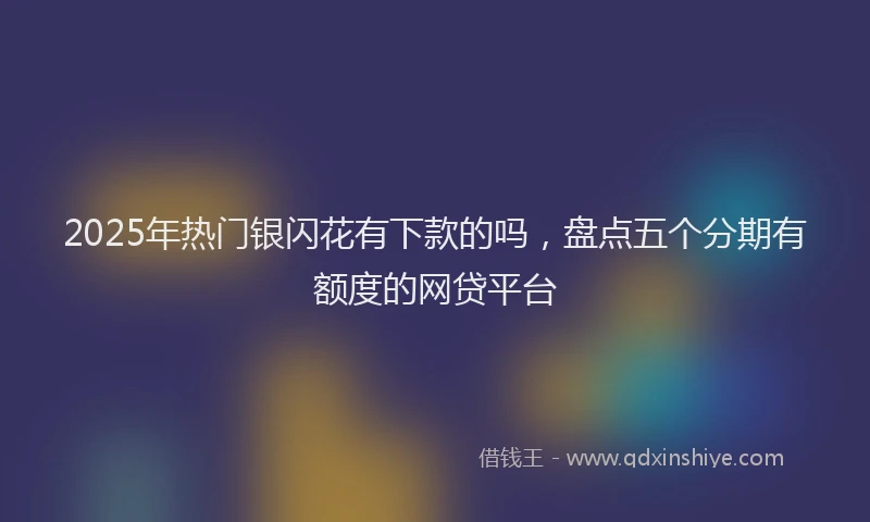 2025年热门银闪花有下款的吗，盘点五个分期有额度的网贷平台
