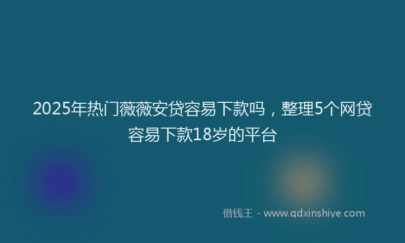 2025年热门薇薇安贷容易下款吗，整理5个网贷容易下款18岁的平台