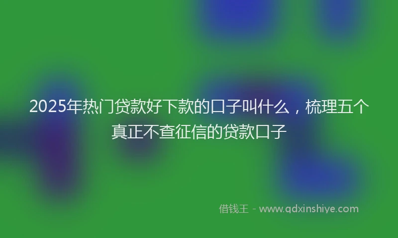 2025年热门贷款好下款的口子叫什么,梳理五个真正不查征信的贷款口子