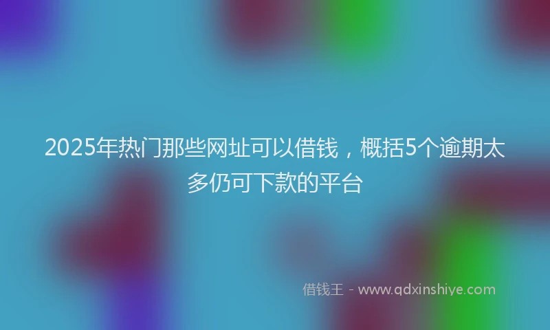 2025年热门那些网址可以借钱，概括5个逾期太多仍可下款的平台