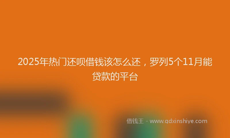 2025年热门还呗借钱该怎么还，罗列5个11月能贷款的平台