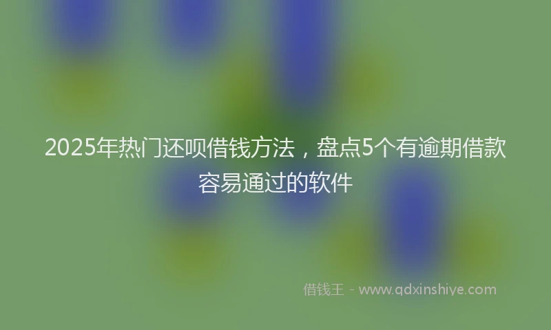 2025年热门还呗借钱方法，盘点5个有逾期借款容易通过的软件