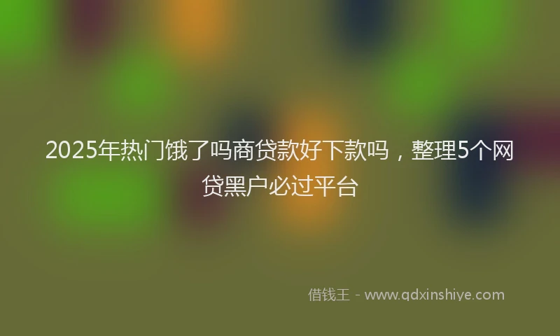2025年热门饿了吗商贷款好下款吗，整理5个网贷黑户必过平台