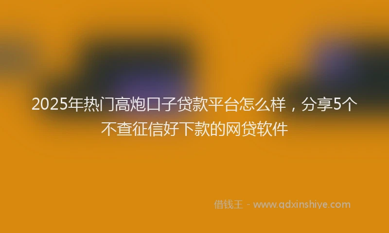 2025年热门高炮口子贷款平台怎么样，分享5个不查征信好下款的网贷软件