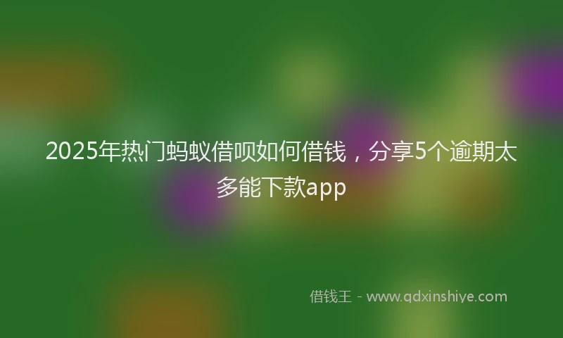 2025年热门蚂蚁借呗如何借钱，分享5个逾期太多能下款app