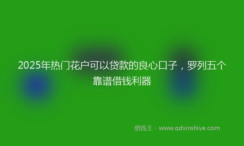 2025年热门花户可以贷款的良心口子，罗列五个靠谱借钱利器