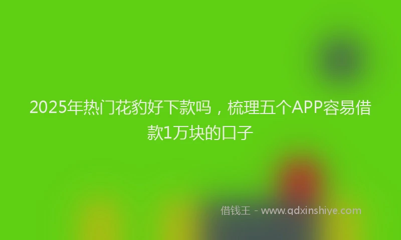2025年热门花豹好下款吗,梳理五个APP容易借款1万块的口子