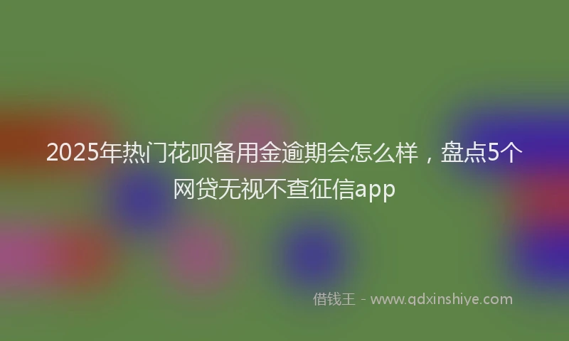 2025年热门花呗备用金逾期会怎么样，盘点5个网贷无视不查征信app