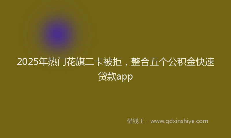 2025年热门花旗二卡被拒，整合五个公积金快速贷款app
