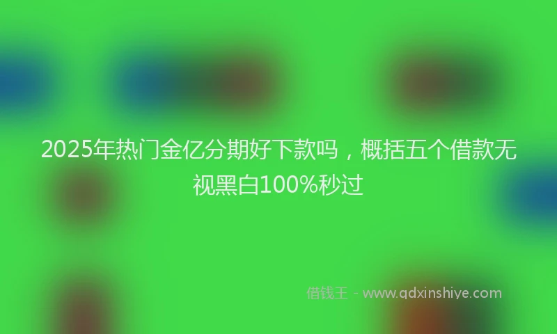 2025年热门金亿分期好下款吗，概括五个借款无视黑白100%秒过