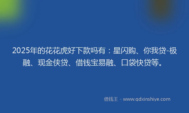 2025年的花花虎好下款吗有：星闪购、你我贷-极融、现金侠贷、借钱宝易融、口袋快贷等。