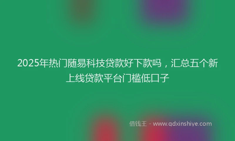2025年热门随易科技贷款好下款吗,汇总五个新上线贷款平台门槛低口子