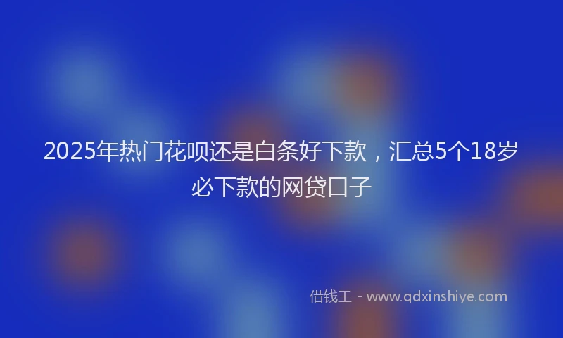 2025年热门花呗还是白条好下款，汇总5个18岁必下款的网贷口子