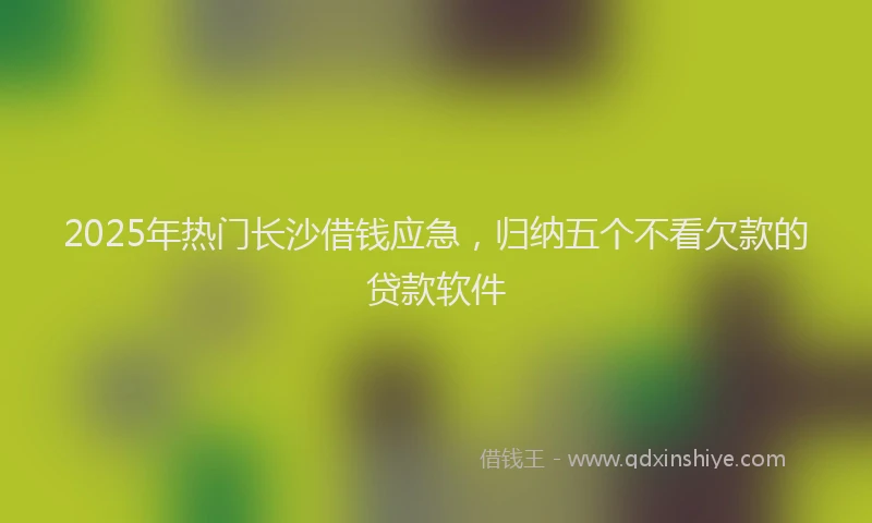 2025年热门长沙借钱应急，归纳五个不看欠款的贷款软件