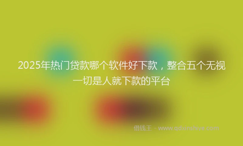 2025年热门贷款哪个软件好下款,整合五个无视一切是人就下款的平台
