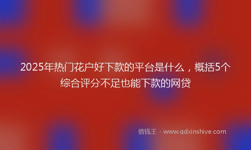 2025年热门花户好下款的平台是什么，概括5个综合评分不足也能下款的网贷