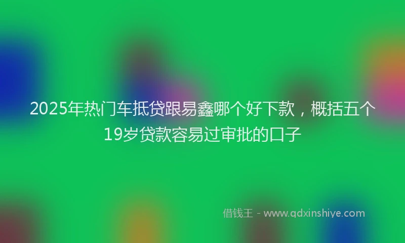 2025年热门车抵贷跟易鑫哪个好下款,概括五个19岁贷款容易过审批的口子