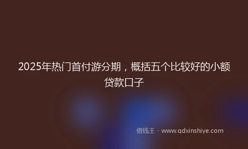2025年热门首付游分期,概括五个比较好的小额贷款口子