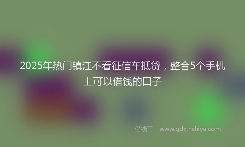 2025年热门镇江不看征信车抵贷，整合5个手机上可以借钱的口子