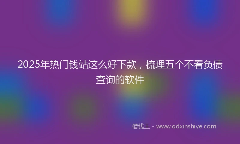 2025年热门钱站这么好下款，梳理五个不看负债查询的软件
