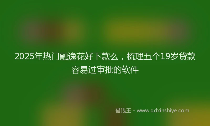 2025年热门融逸花好下款么，梳理五个19岁贷款容易过审批的软件