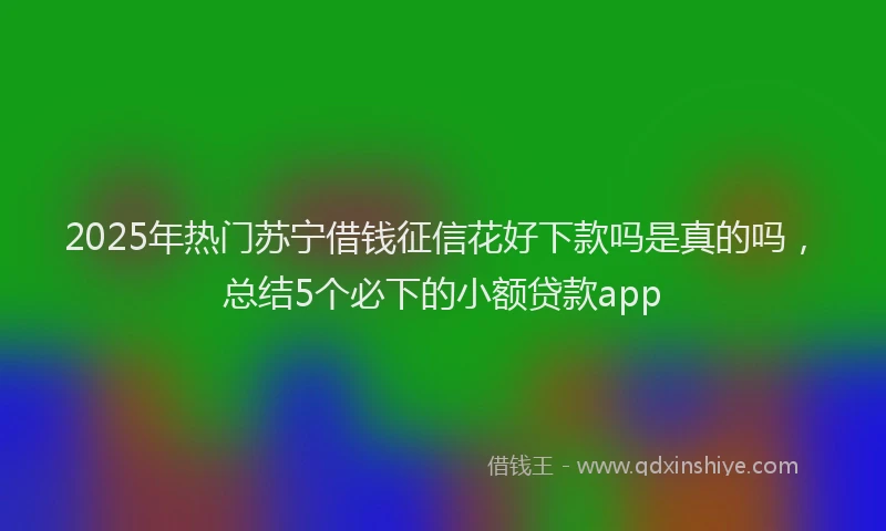 2025年热门苏宁借钱征信花好下款吗是真的吗,总结5个必下的小额贷款app