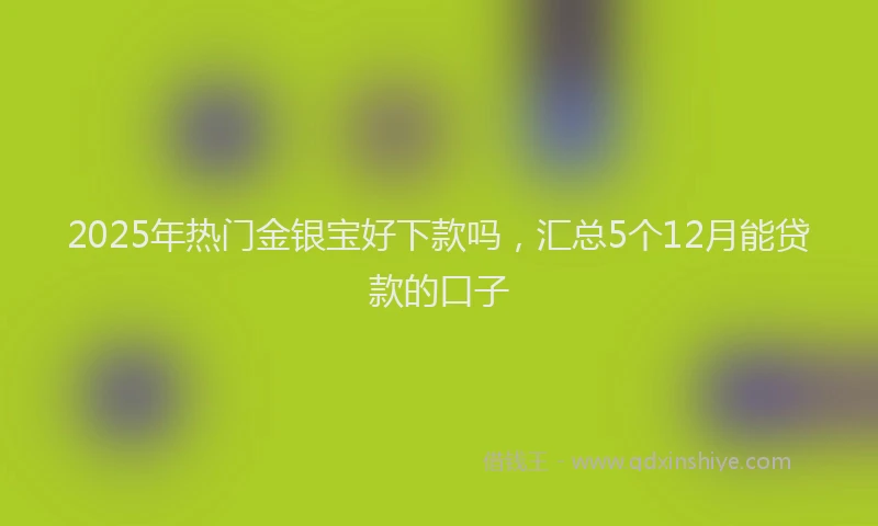 2025年热门金银宝好下款吗,汇总5个12月能贷款的口子