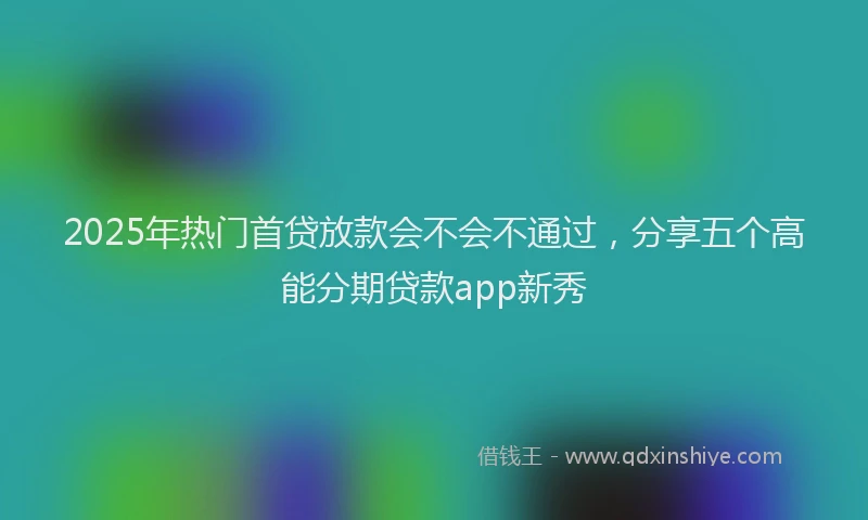 2025年热门首贷放款会不会不通过，分享五个高能分期贷款app新秀