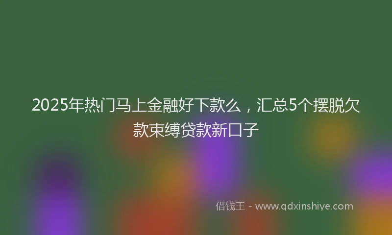 2025年热门马上金融好下款么，汇总5个摆脱欠款束缚贷款新口子