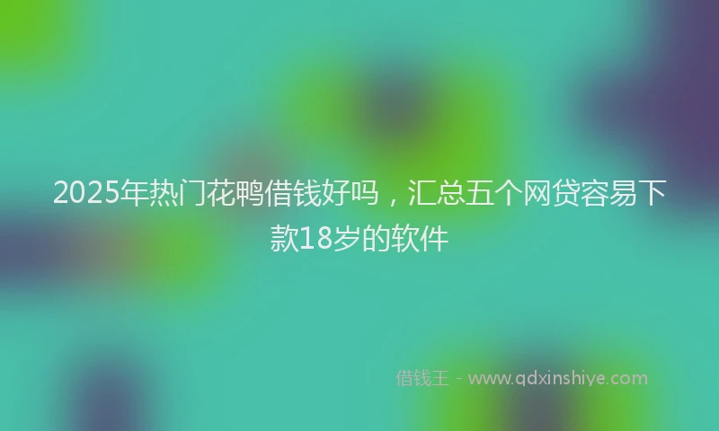 2025年热门花鸭借钱好吗，汇总五个网贷容易下款18岁的软件