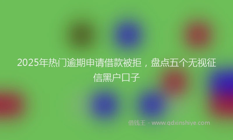 2025年热门逾期申请借款被拒，盘点五个无视征信黑户口子