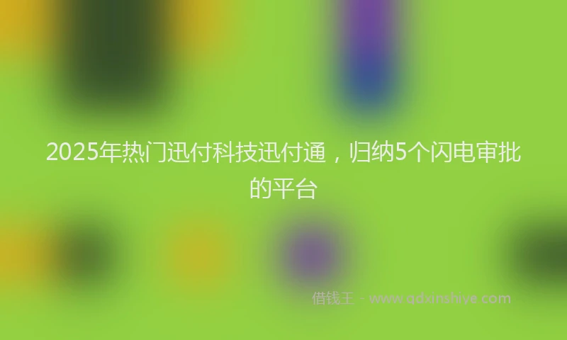 2025年热门迅付科技迅付通,归纳5个闪电审批的平台