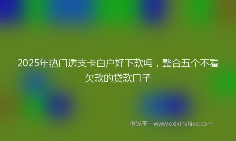 2025年热门透支卡白户好下款吗,整合五个不看欠款的贷款口子