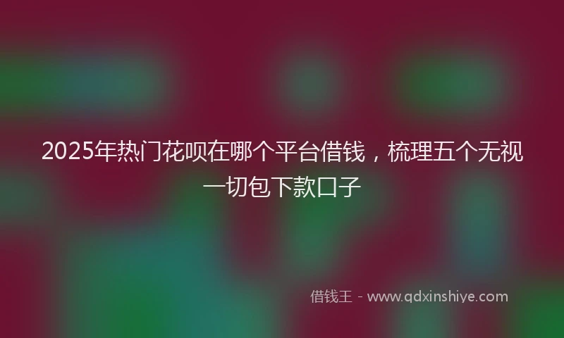 2025年热门花呗在哪个平台借钱，梳理五个无视一切包下款口子