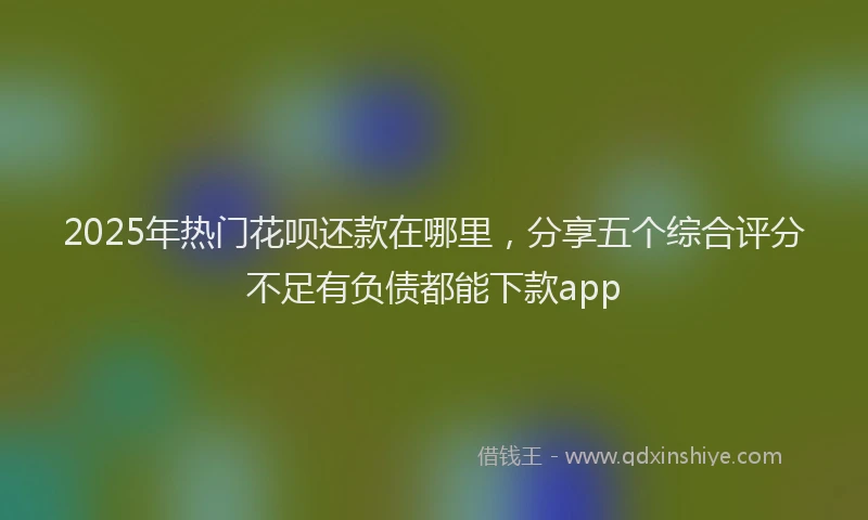 2025年热门花呗还款在哪里，分享五个综合评分不足有负债都能下款app