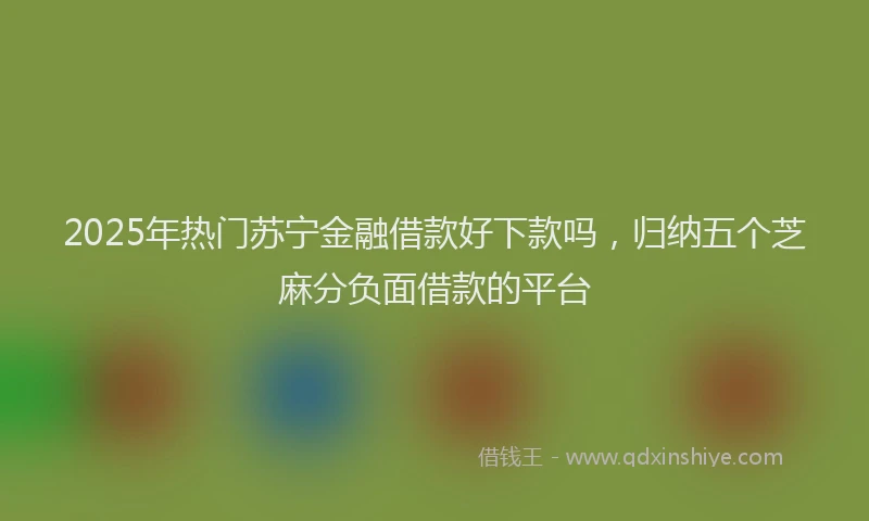 2025年热门苏宁金融借款好下款吗，归纳五个芝麻分负面借款的平台