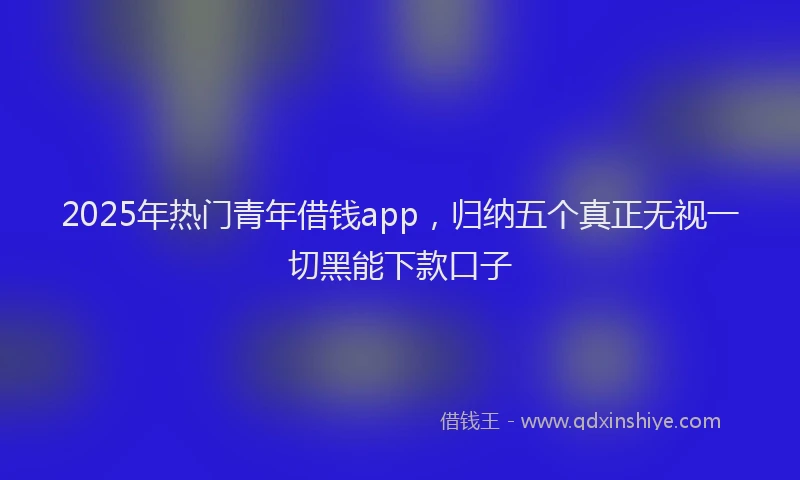 2025年热门青年借钱app，归纳五个真正无视一切黑能下款口子