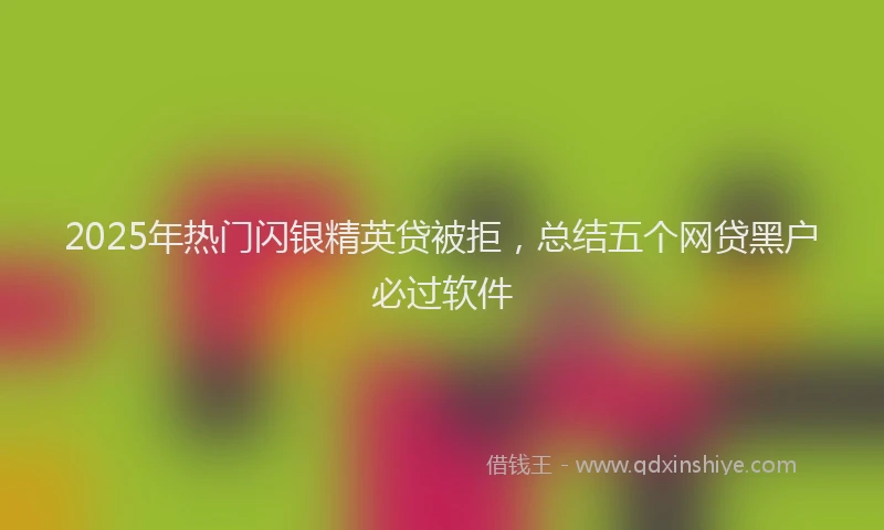 2025年热门闪银精英贷被拒,总结五个网贷黑户必过软件