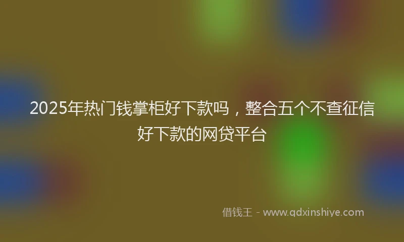 2025年热门钱掌柜好下款吗，整合五个不查征信好下款的网贷平台